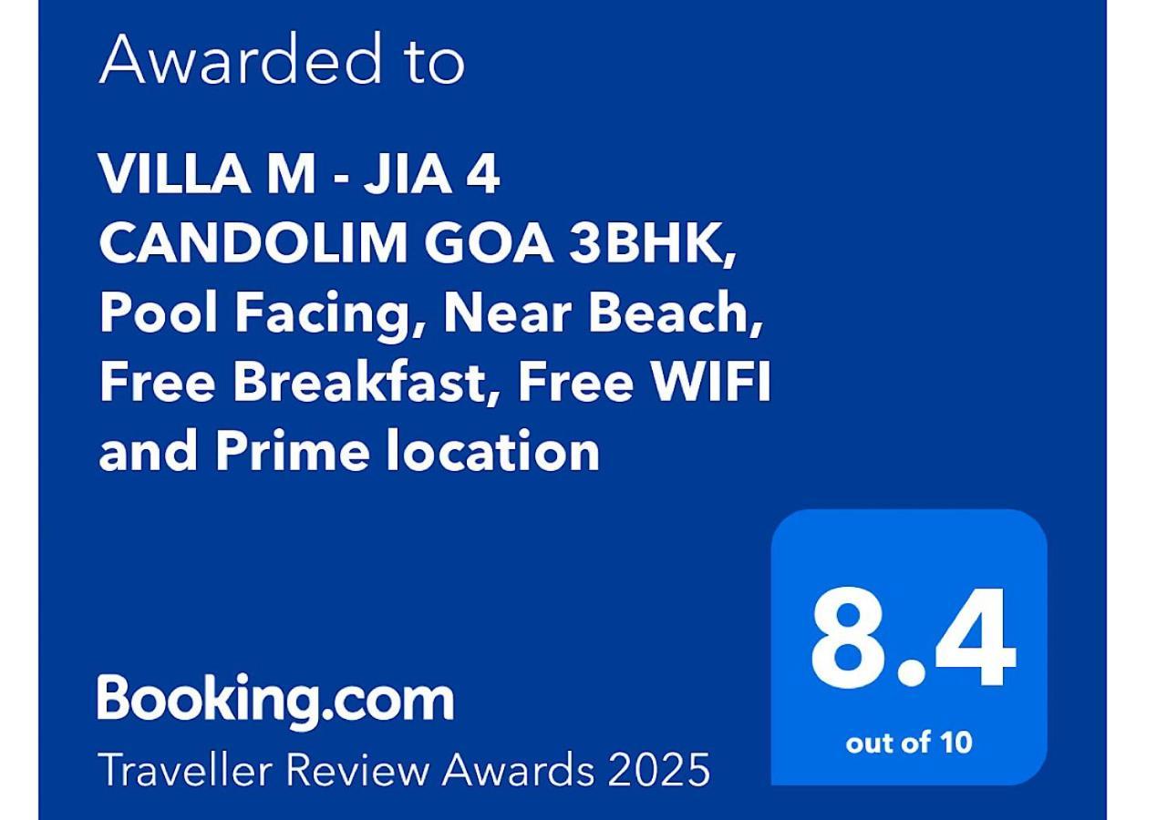 Villa M - Jia 4 Candolim Goa 3Bhk, Pool Facing, Near Beach, Free Breakfast, Free Wifi And Prime Location Aguada Екстериор снимка